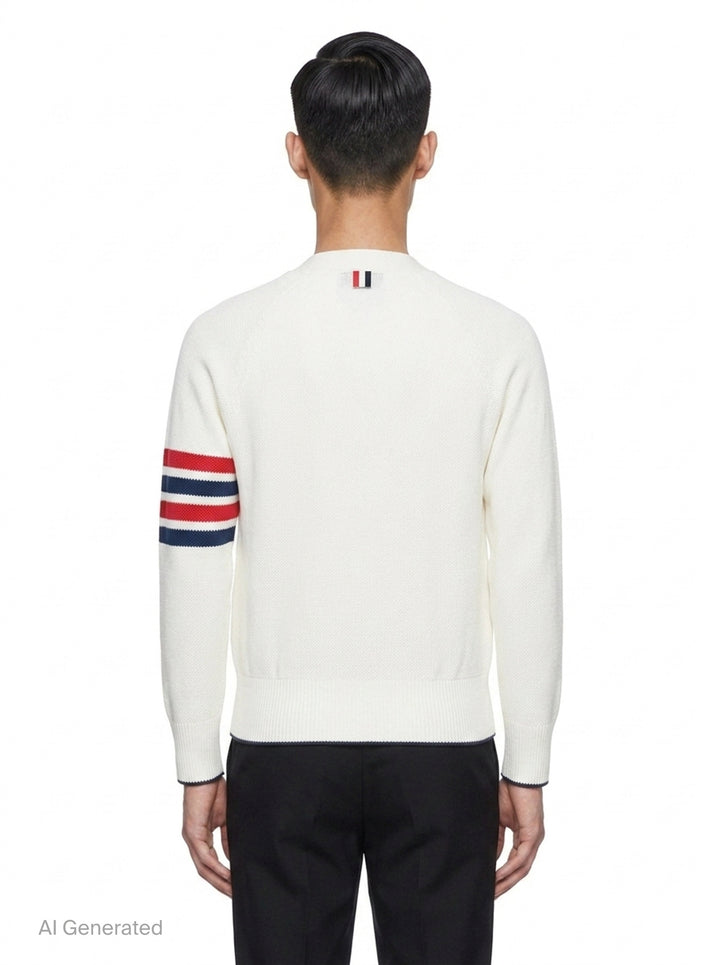 Tuck Stitch Relaxed Cardigan | Thom Browne | Club21 - back