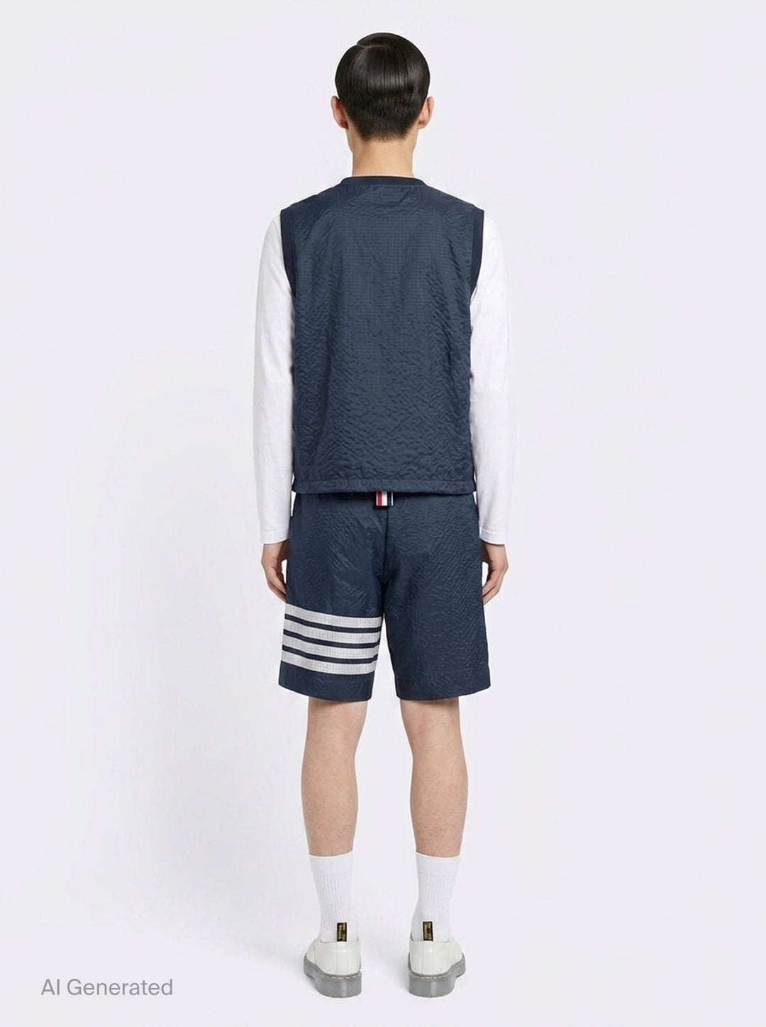 Ultralight Ripstop 4-Bar Mid Thigh Shorts | Thom Browne | Club21 - back