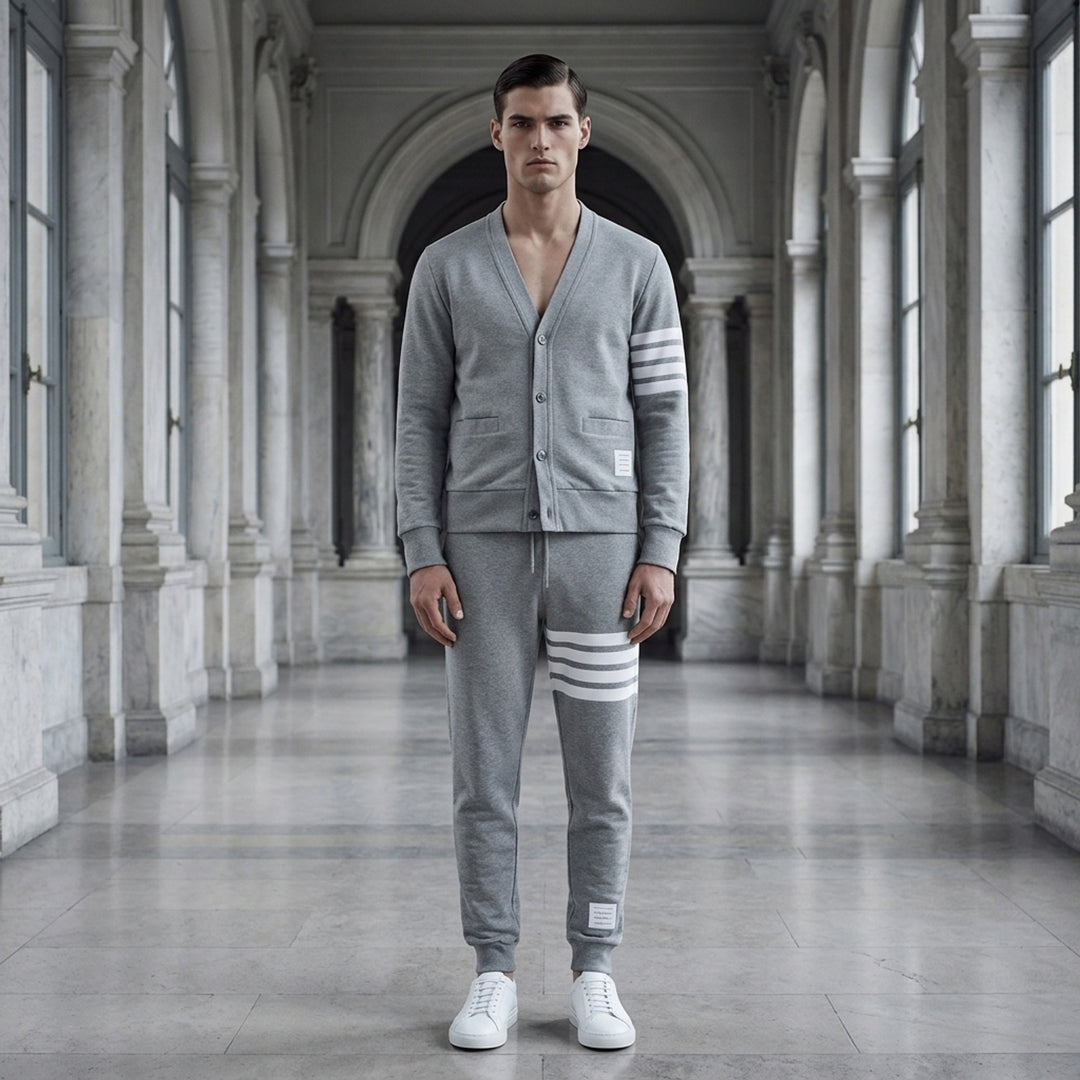 V-Neck 4-Bar Stripe Cardigan | Thom Browne | Club21 - lifestyle