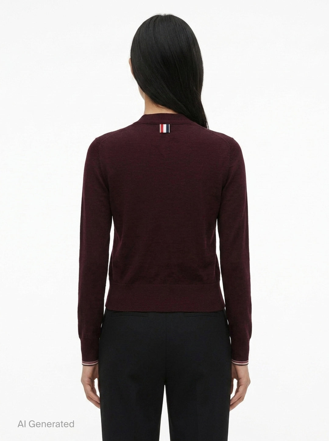 V-Neck Tipping Cardigan | Thom Browne | Club21 - back