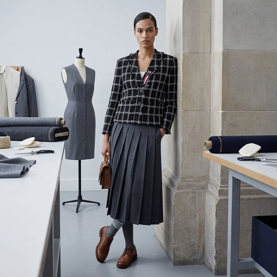 V-Neck Tweed Cardigan Jacket | Thom Browne | Club21 - lifestyle