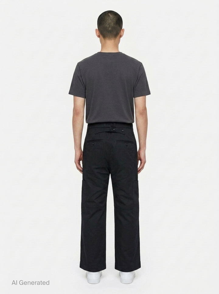 Wide Leg Painter Pants | Thom Browne | Club21 - back