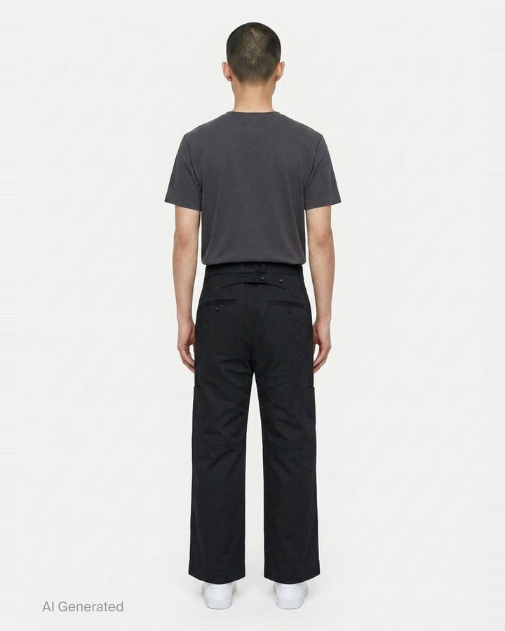 Wide Leg Painter Pants | Thom Browne | Club21 - back