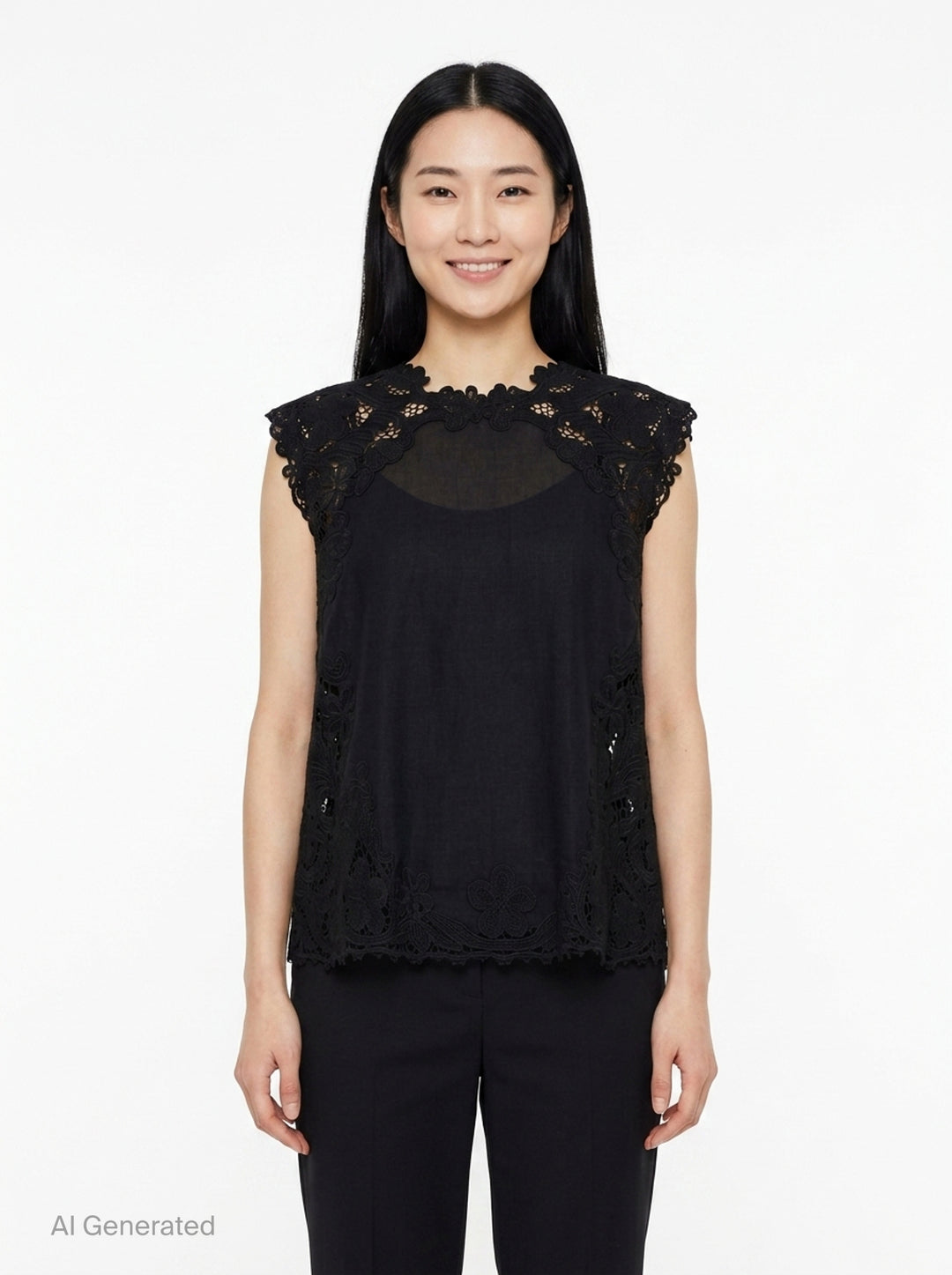 Amelie Lace Trim Linen Top | Ulla Johnson | Club21 - front