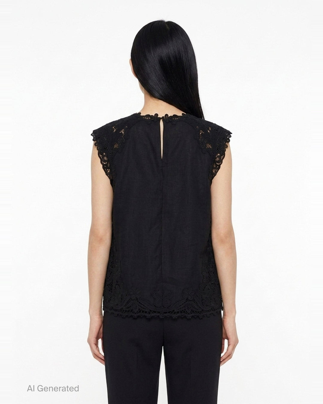 Amelie Lace Trim Linen Top | Ulla Johnson | Club21 - back