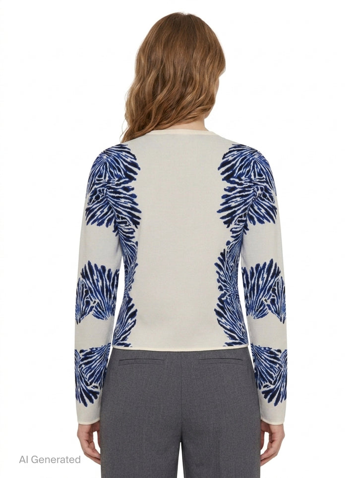 Carina Knit Jacquard Cardigan | Ulla Johnson | Club21 - back