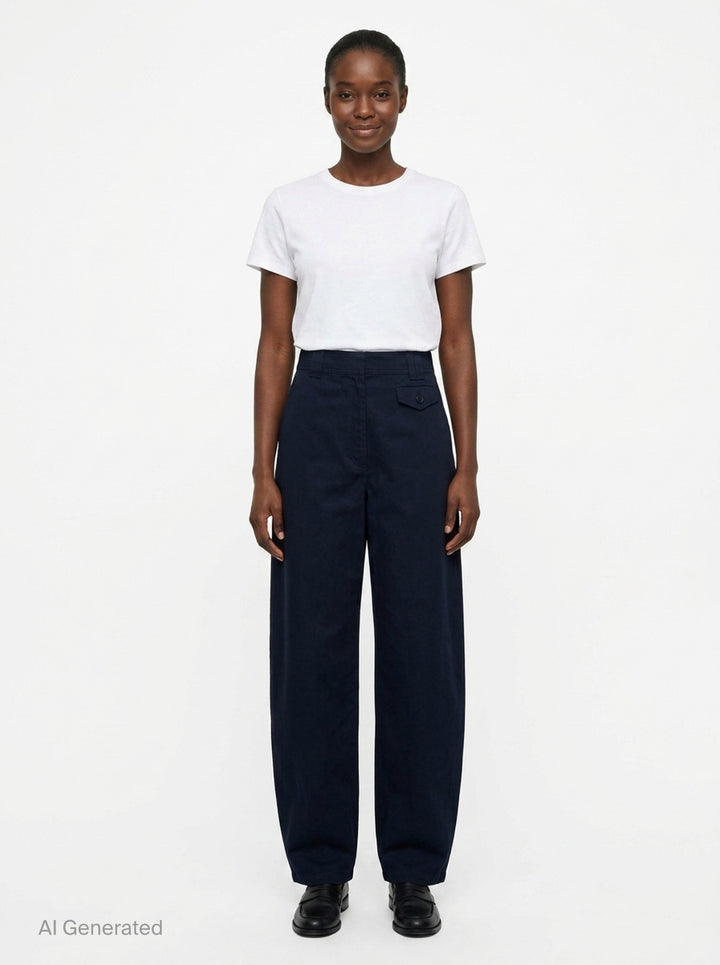 Laure Barrel Leg Trousers | Ulla Johnson | Club21 - front