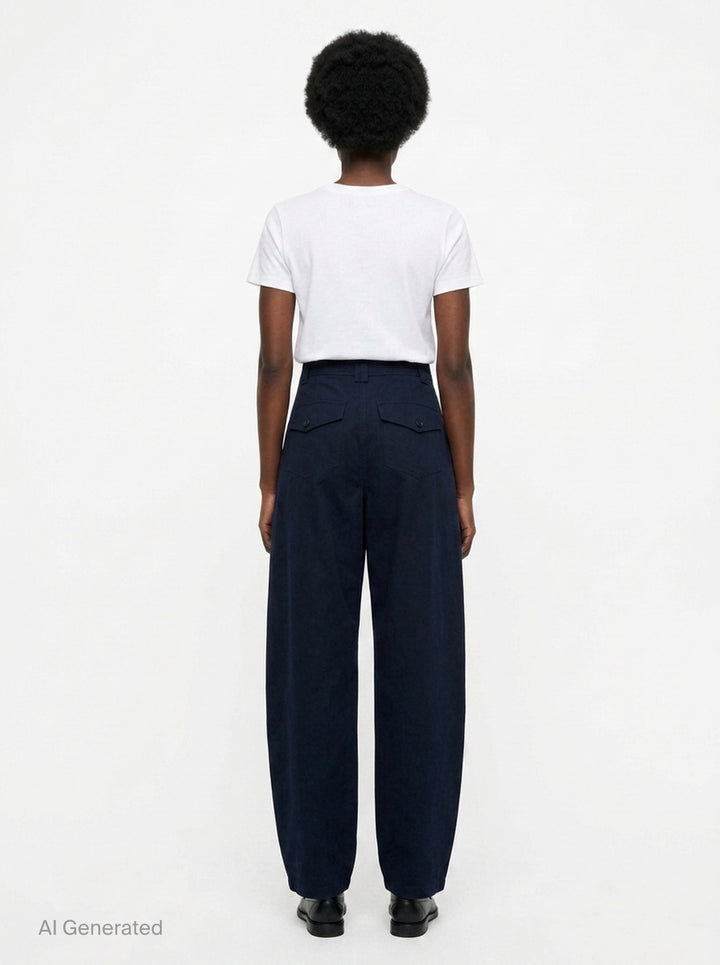 Laure Barrel Leg Trousers | Ulla Johnson | Club21 - back