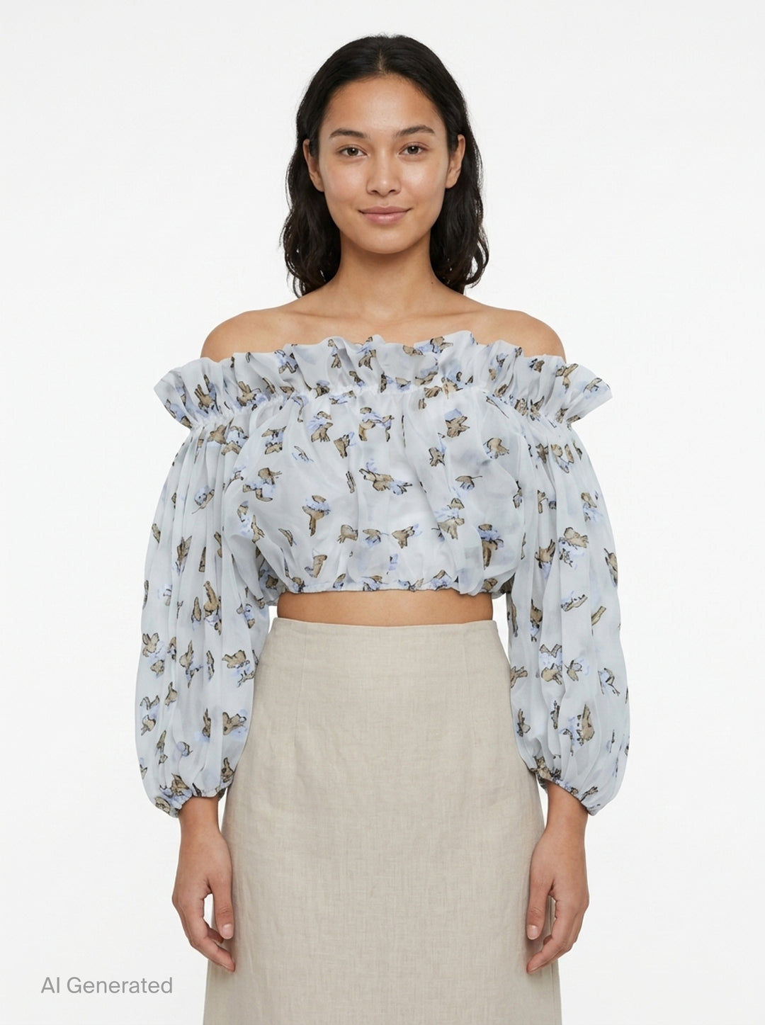 Ondine Off-Shoulder Organza Top | Ulla Johnson | Club21 - front