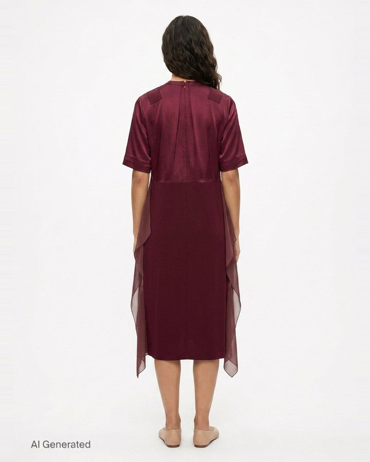 Layered Effect Midi Dress | Undercover | Club21 - back