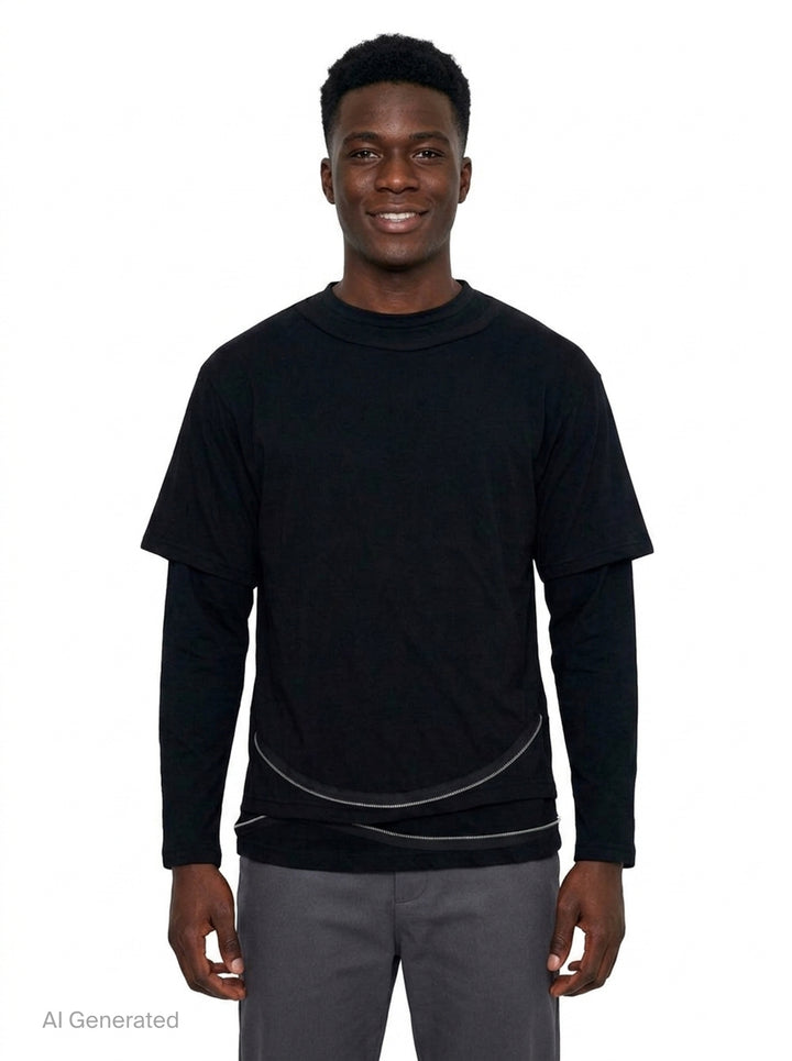 Layered Long Sleeve Tee | Undercover | Club21 - front