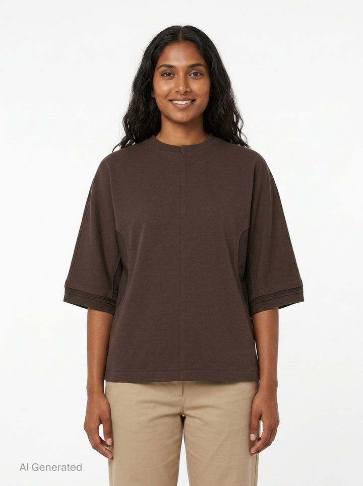 Middle Seam Detail Tee | Undercover | Club21 - front