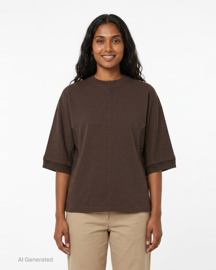 Middle Seam Detail Tee | Undercover | Club21 - front