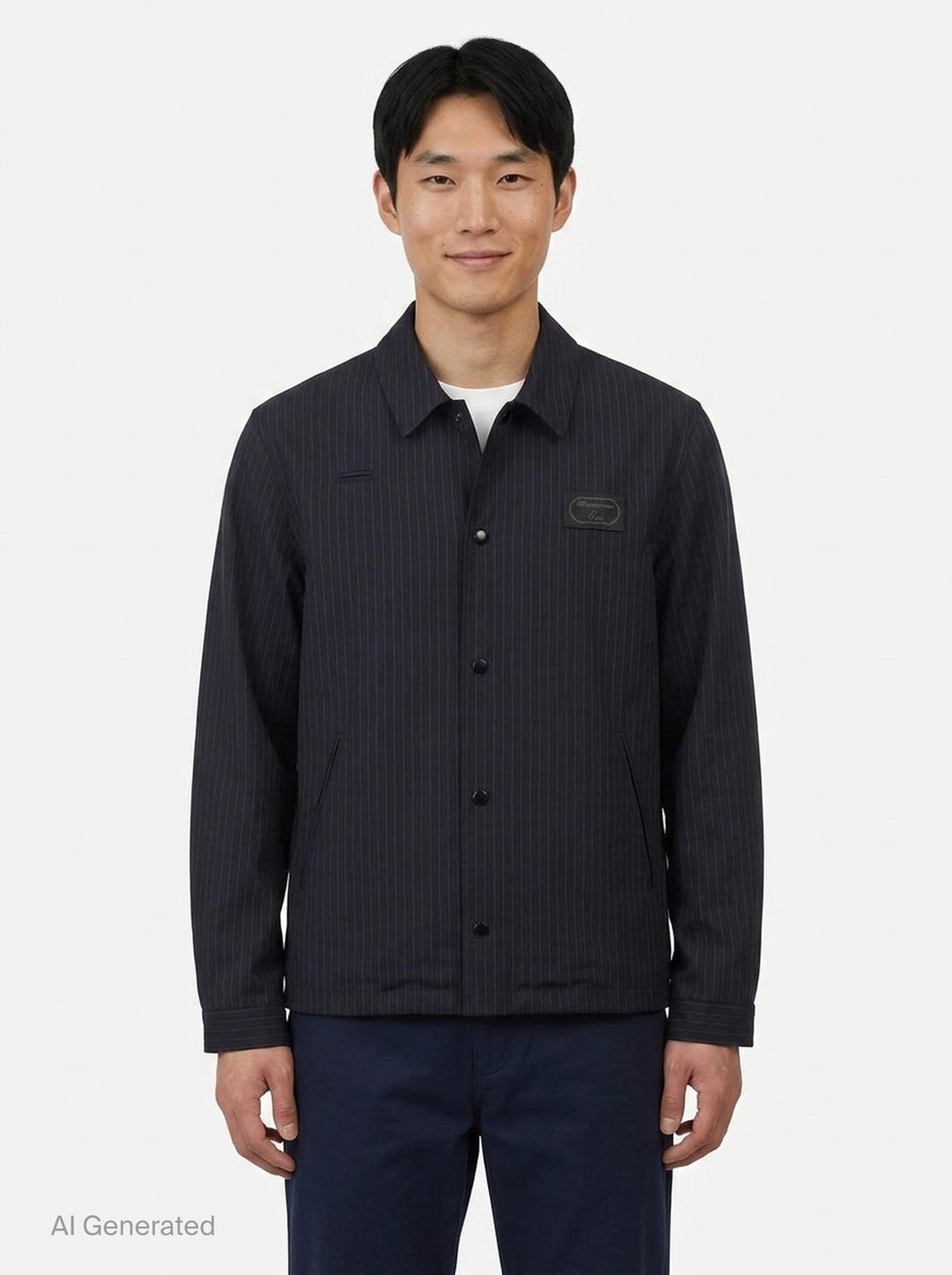 Pinstripe Button Down Jacket | Undercover | Club21 - front