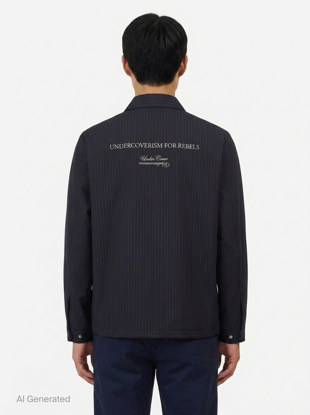 Pinstripe Button Down Jacket | Undercover | Club21 - back