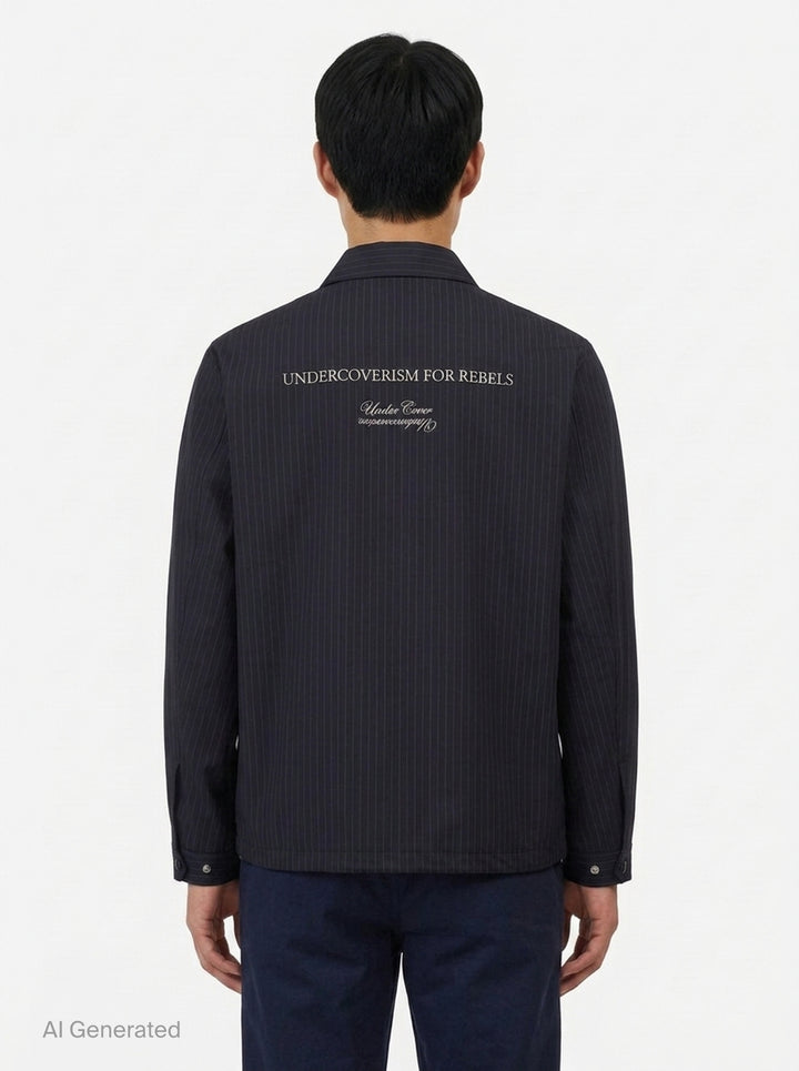 Pinstripe Button Down Jacket | Undercover | Club21 - back