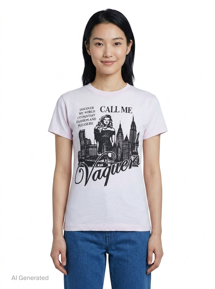 Call Me Graphic Tee | Vaquera | Club21 - front