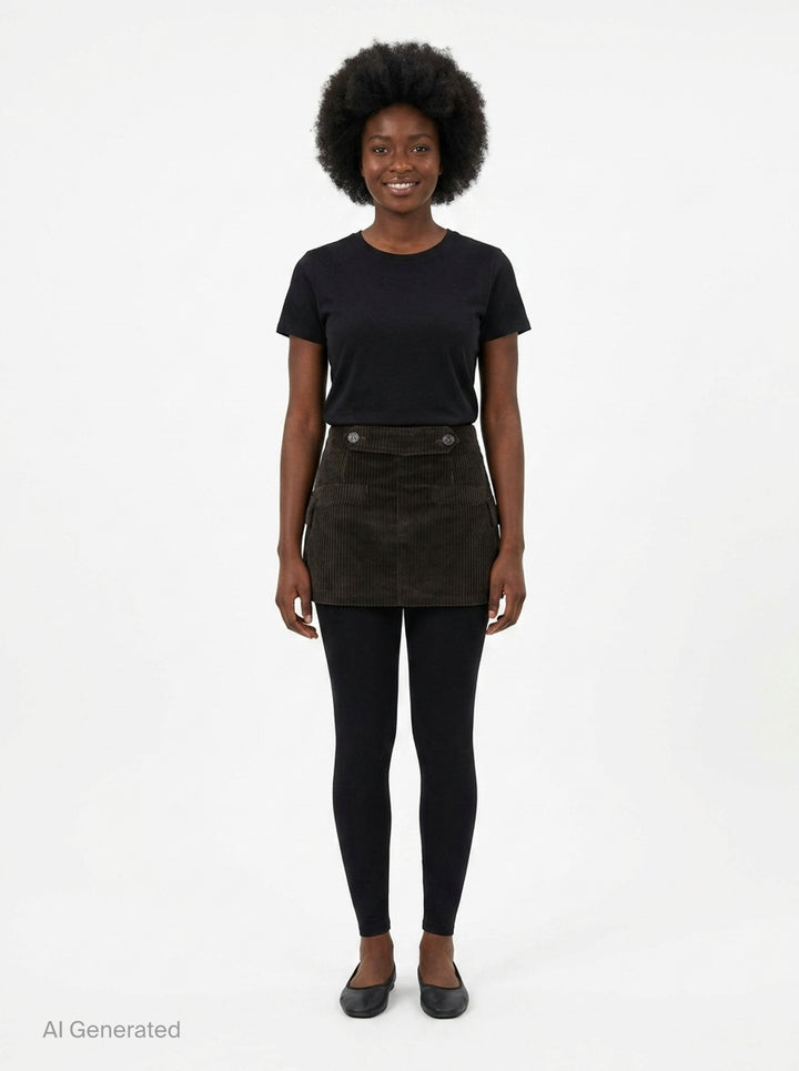 Corduroy Cargo Mini Skirt | Vaquera | Club21 - front