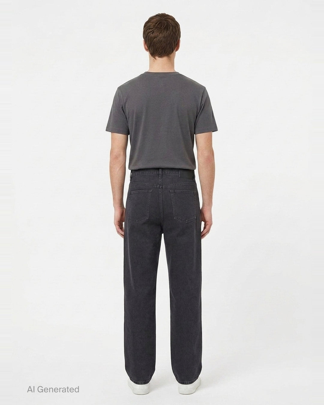 visvim Fluxus 03 Wide Corduroy Pants in washed black, featuring a high-rise waist, five-pocket construction, and a wide straight leg — front flat lay view - back