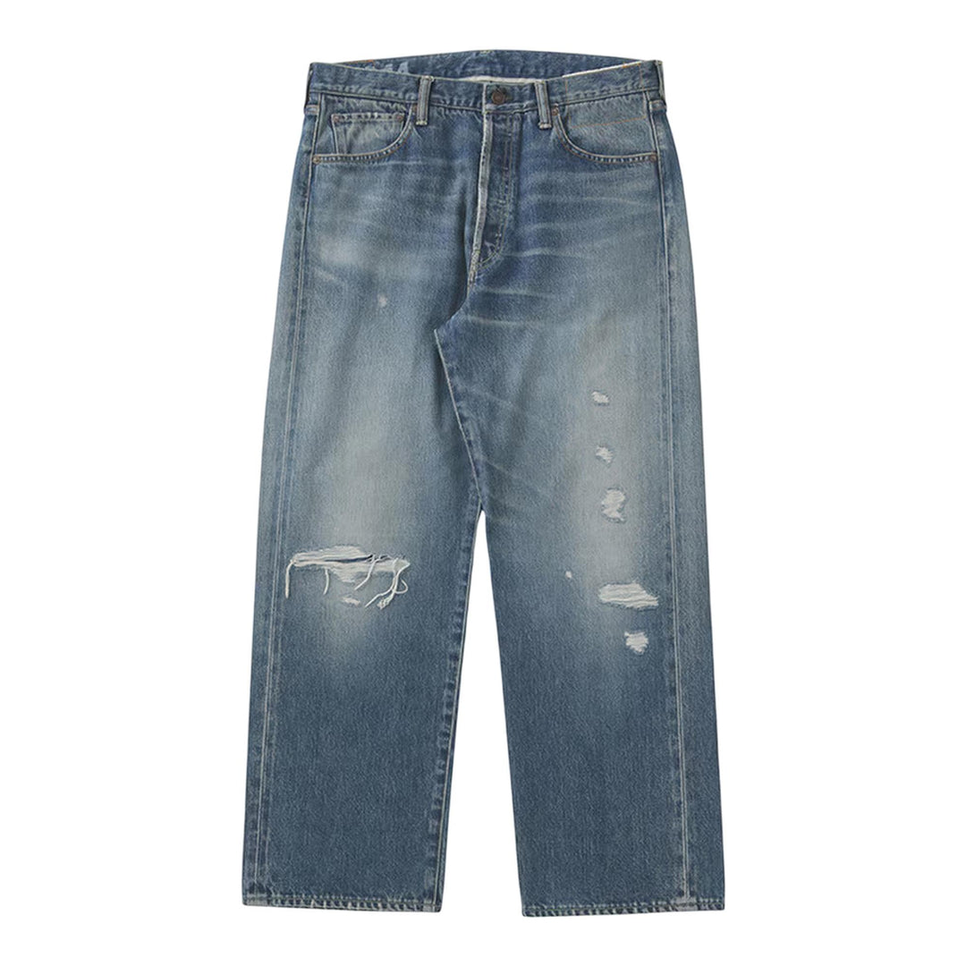 Club21 - visvim - Social Sculpture 01 Wide Dmgd-44 - JEANS - Indigo