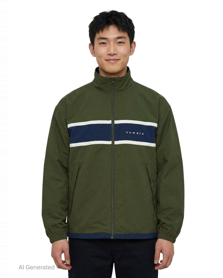 Paneled Nylon Jacket | Vowels | Club21 - front
