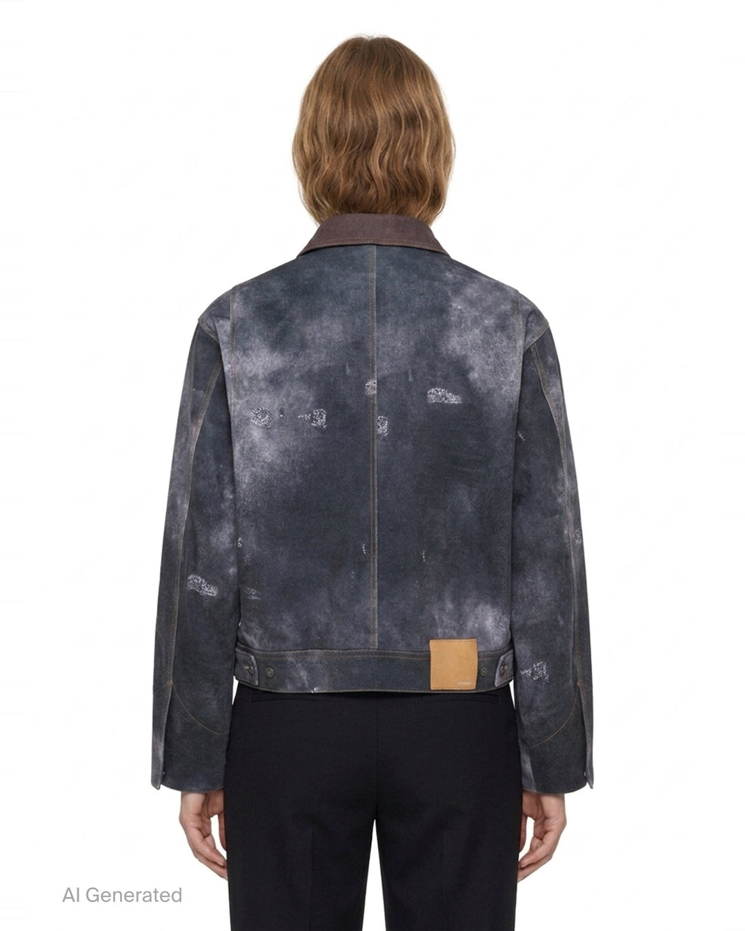 Black Trompe L'Oeil Denim Jacket | We11done | Club21 - back