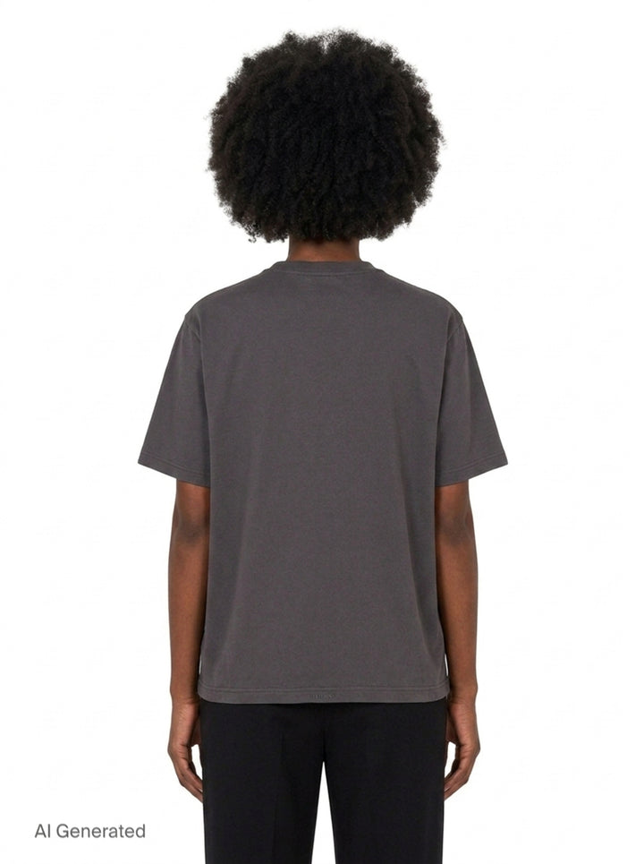 Charcoal Teddy Embroidery Tee | We11done | Club21 - back
