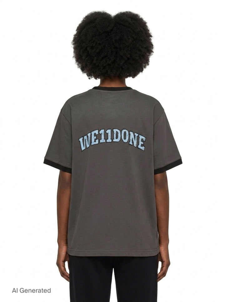 Charcoal Washed Doodle Teddy Tee | We11done | Club21 - back