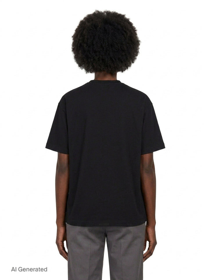 Drawing Teddy Black Tee | We11done | Club21 - back