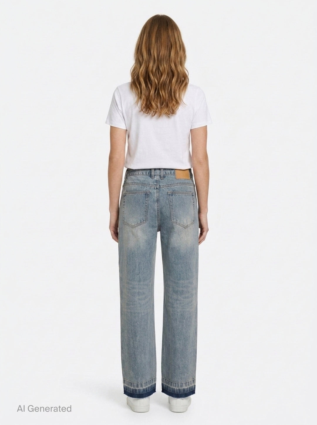 Faded Wash Hem Jeans | We11done | Club21 - back