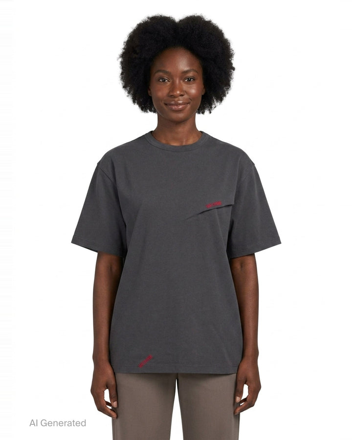 Logo Pin-Tucked Tee | We11done | Club21 - front