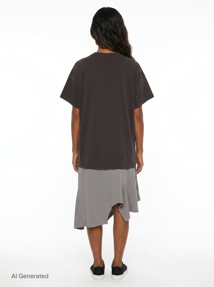 Logo Print Layered Dress | We11done | Club21 - back