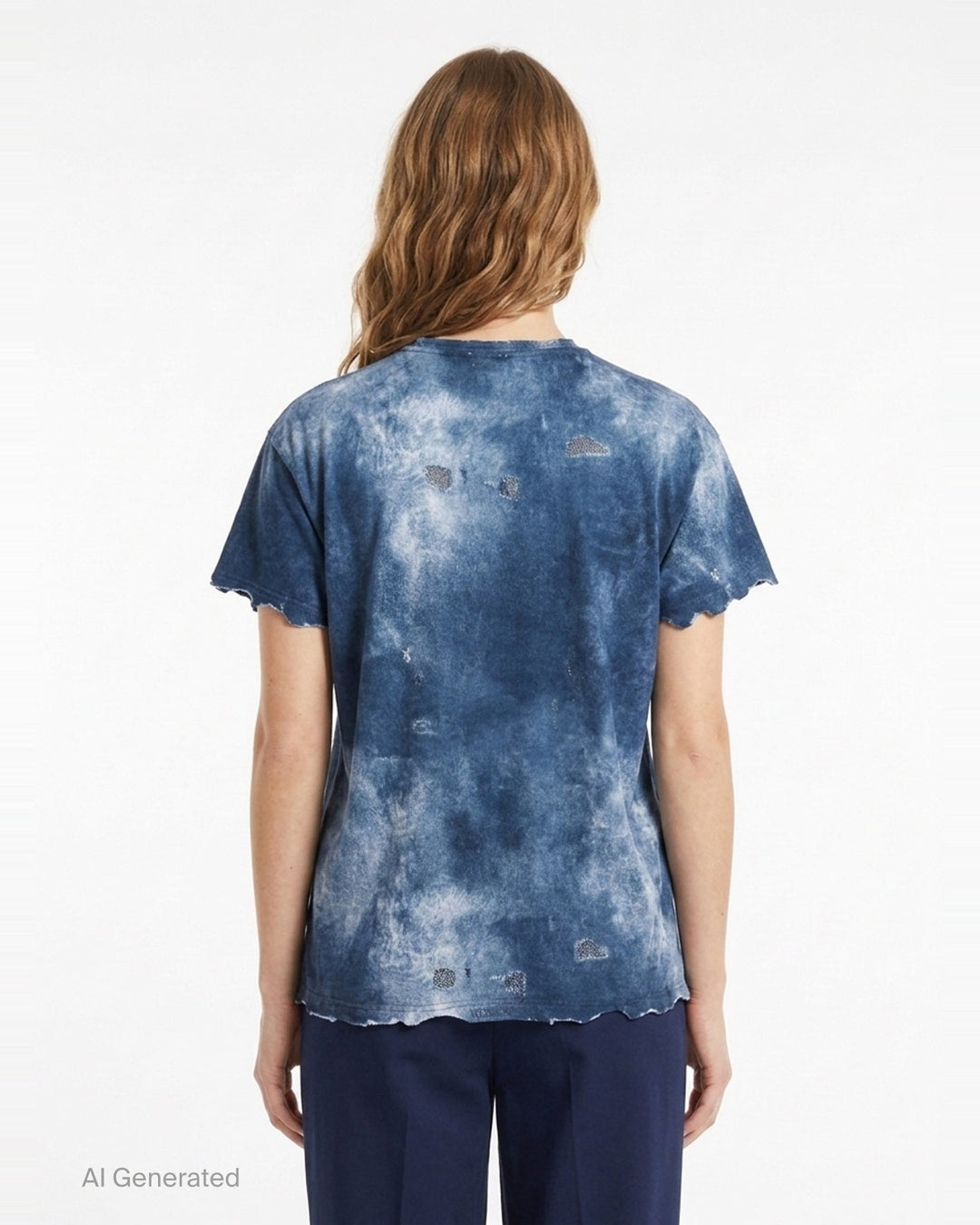 Trompe L'Oeil Denim Print Tee | We11done | Club21 - back