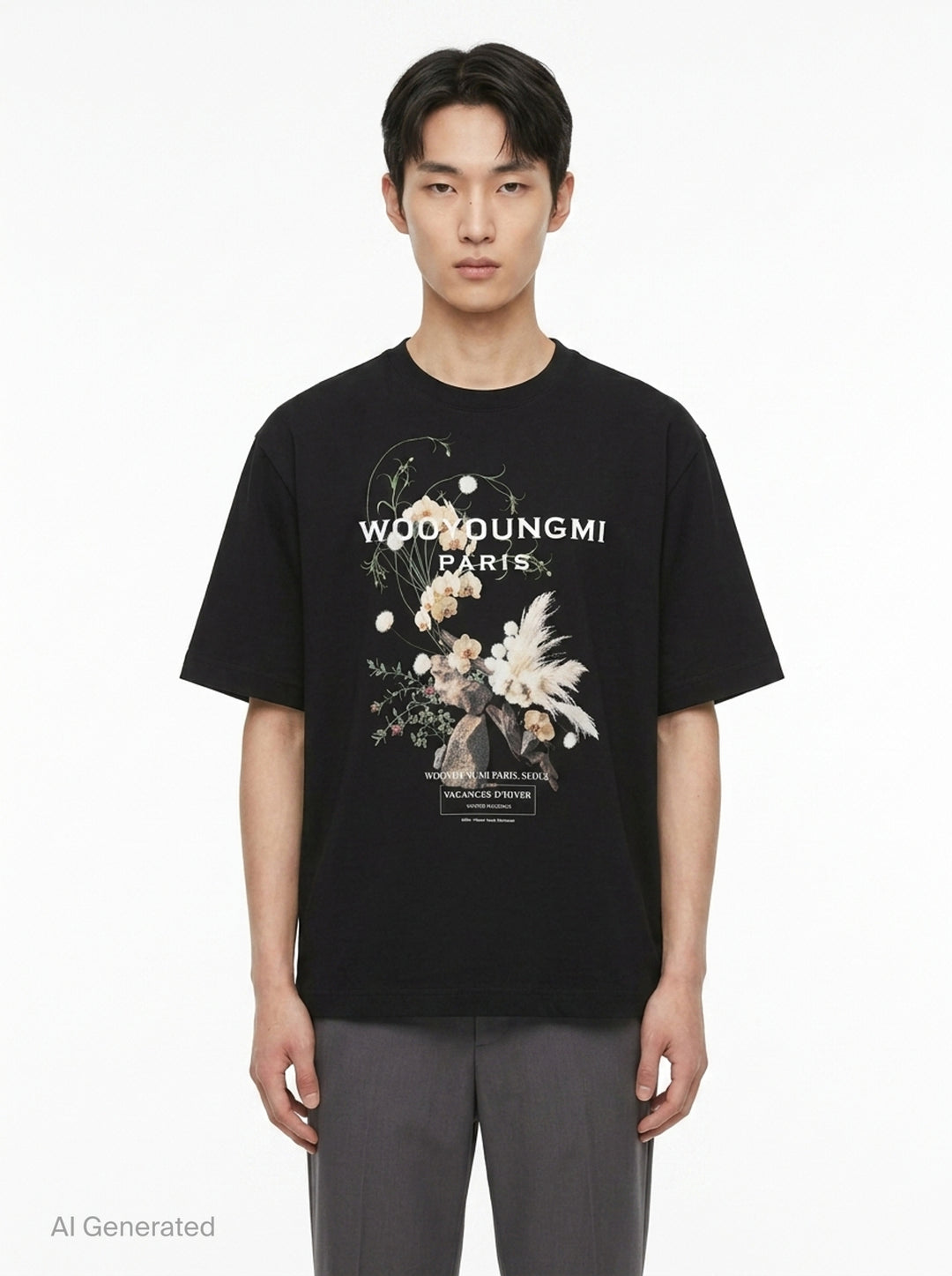 Back Flower Print Tee | Wooyoungmi | Club21 - front