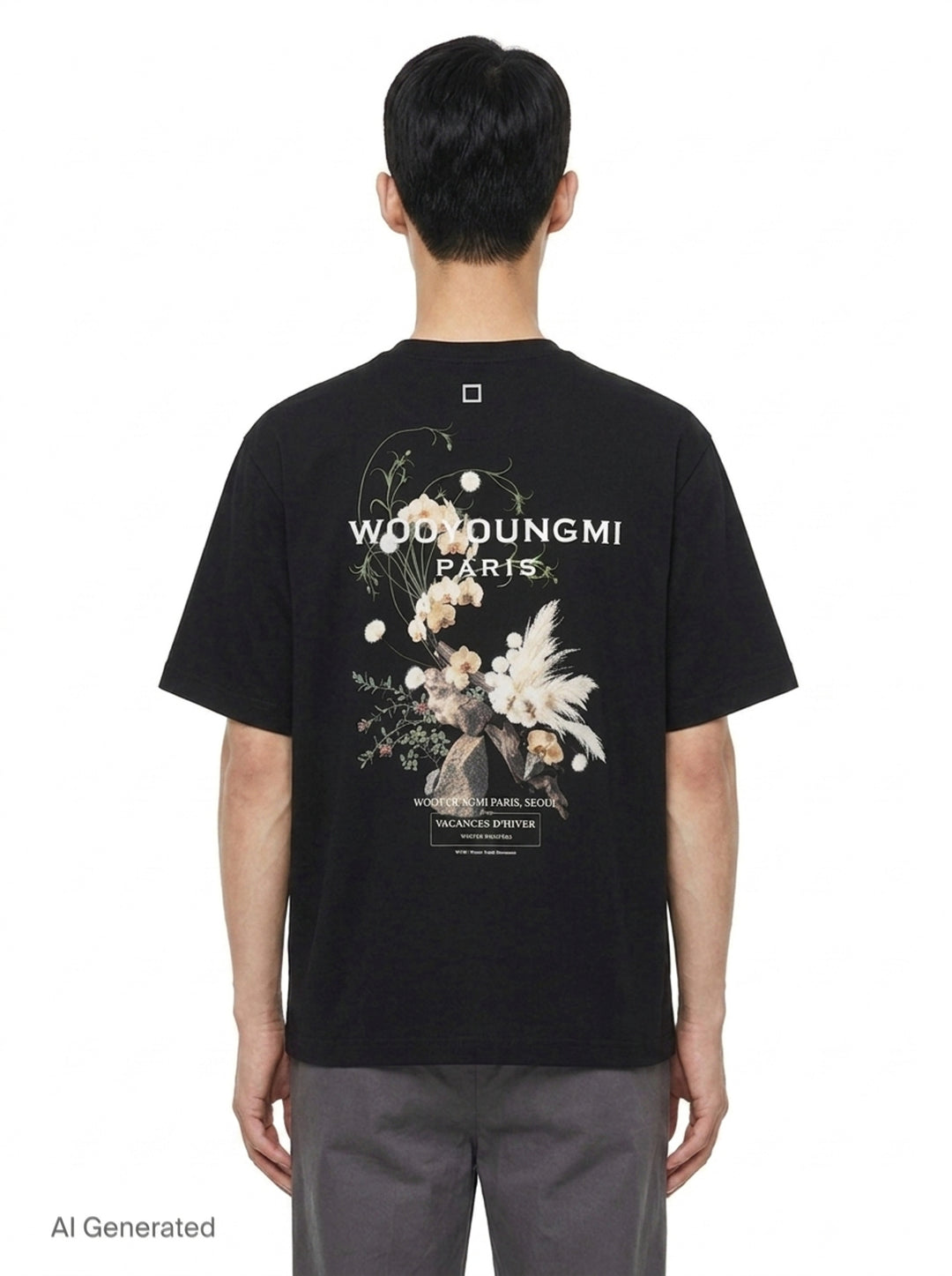 Back Flower Print Tee | Wooyoungmi | Club21 - back