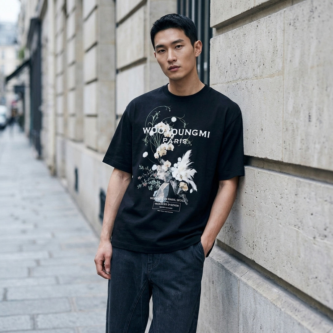 Back Flower Print Tee | Wooyoungmi | Club21 - lifestyle