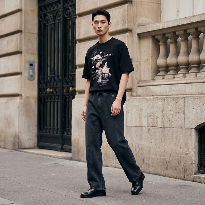 Back Flower Print Tee | Wooyoungmi | Club21 - lifestyle