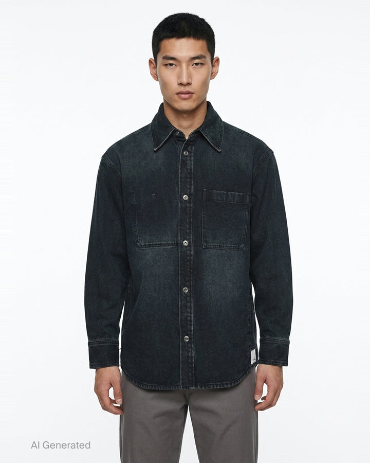 Back Logo Long Sleeve Shirt | Wooyoungmi | Club21 - front