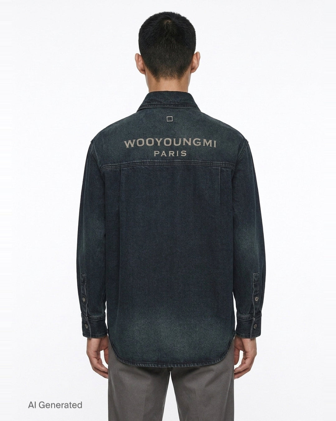 Back Logo Long Sleeve Shirt | Wooyoungmi | Club21 - back