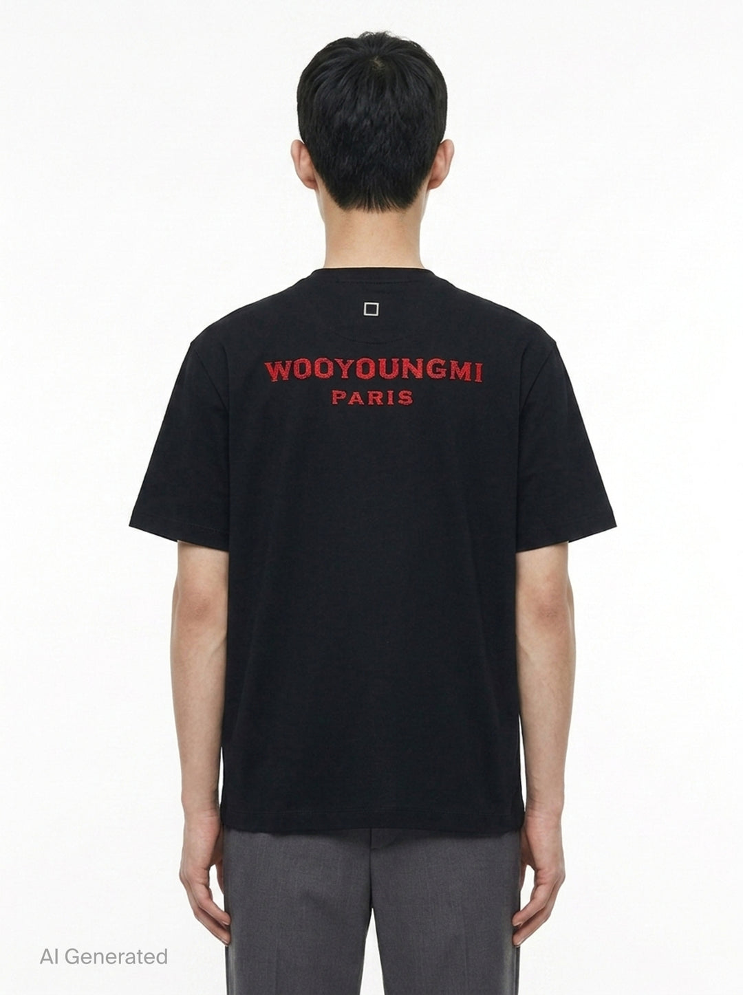 Fuzzy Embroidery Logo Tee | Wooyoungmi | Club21 - back