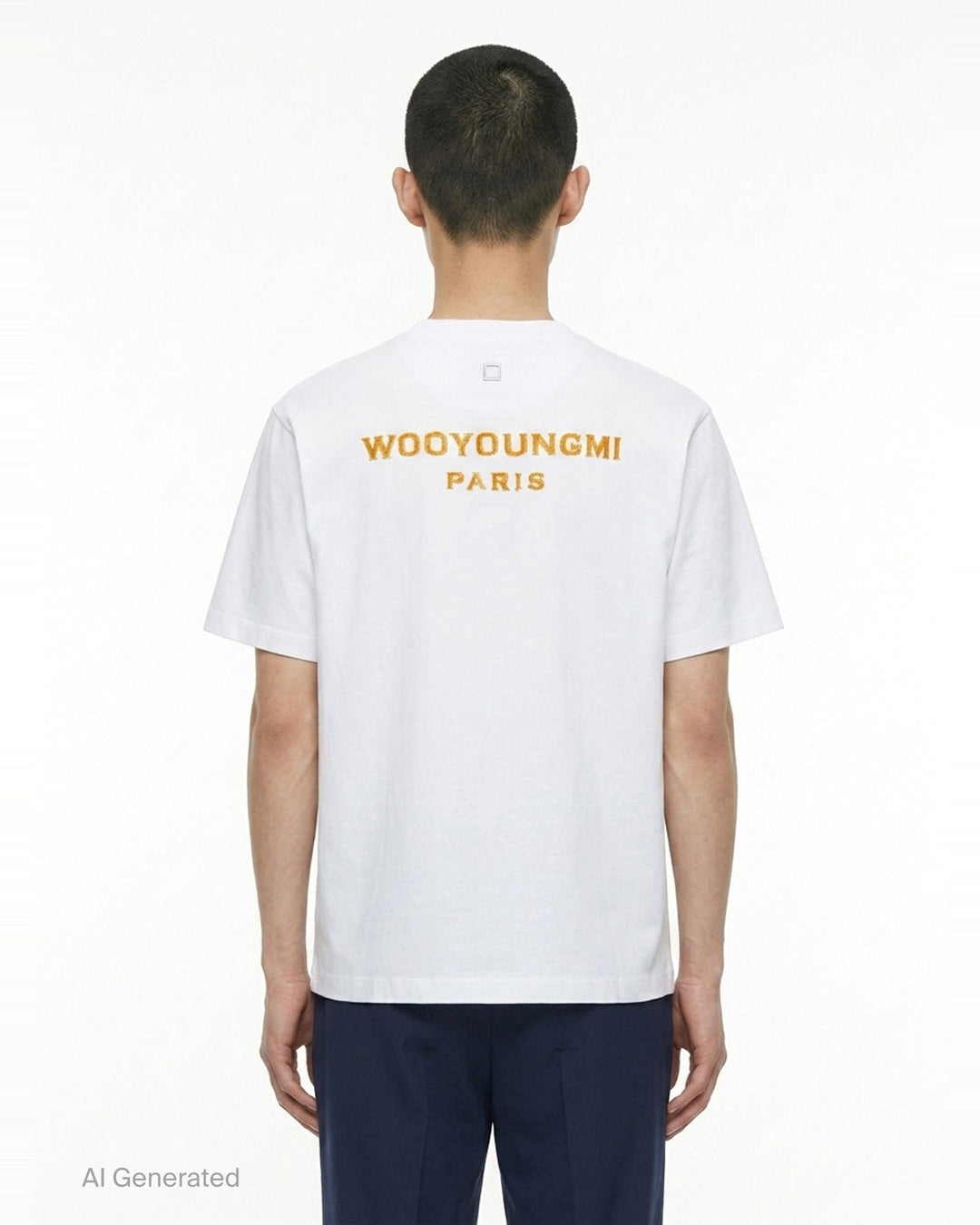 Fuzzy Embroidery Logo Tee | Wooyoungmi | Club21 - back