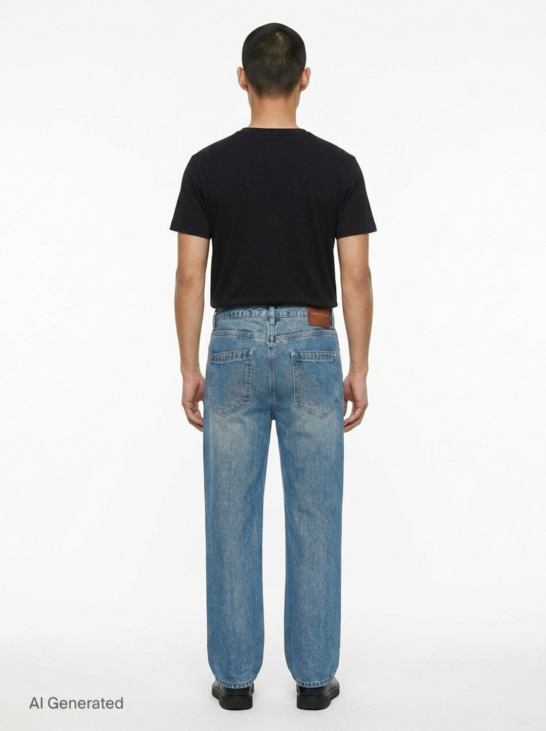 Light Blue Wash Jeans | Wooyoungmi | Club21 - back