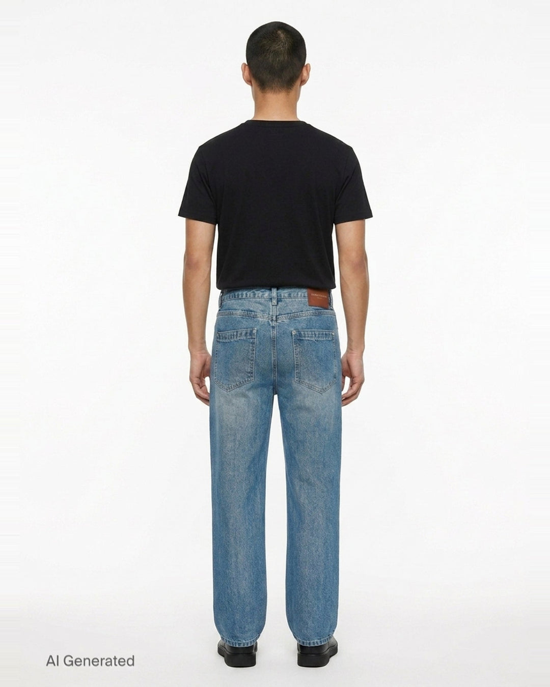 Light Blue Wash Jeans | Wooyoungmi | Club21 - back