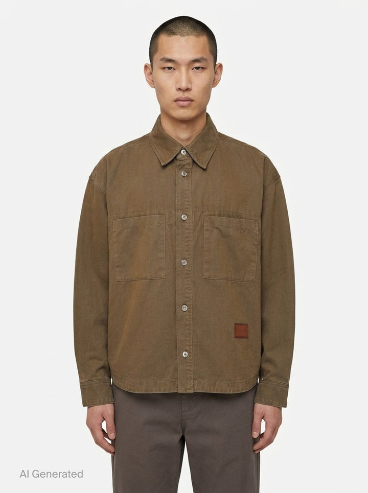 Long Sleeve Chino Shirt | Wooyoungmi | Club21 - front