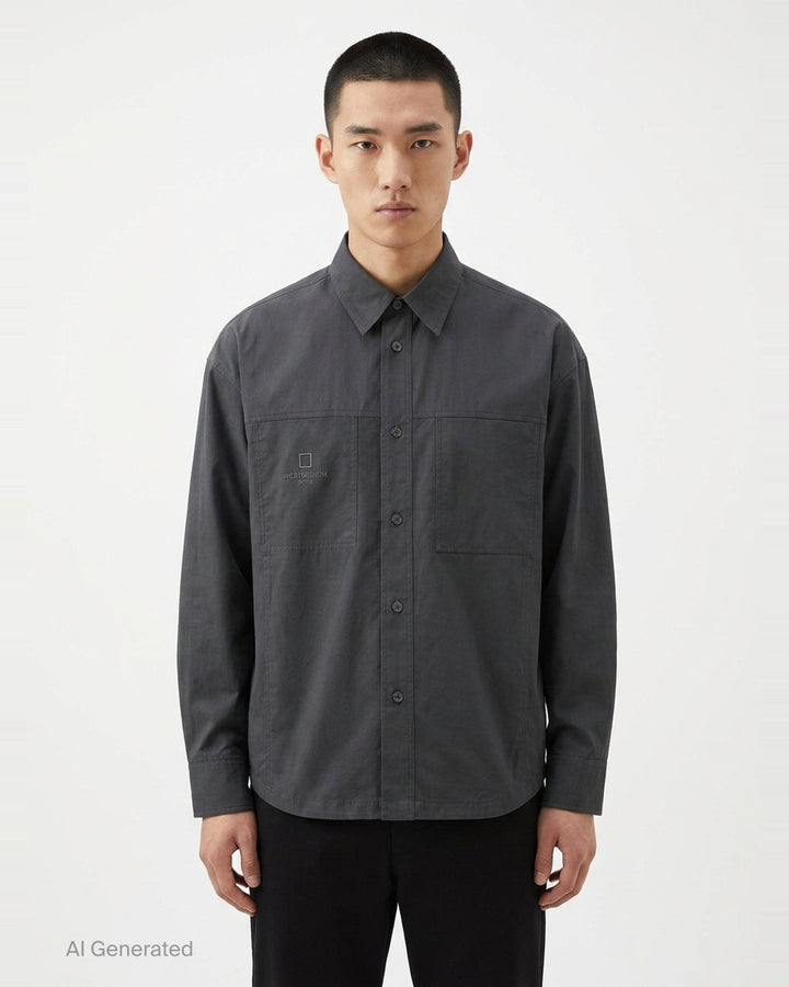 Nice Cotton Long Sleeve Shirt | Wooyoungmi | Club21 - front
