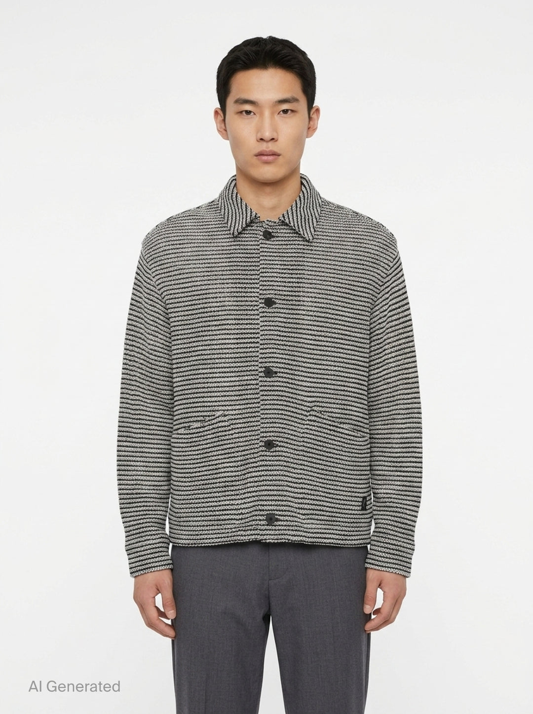 Textured Knit Shirt Jacket | Wooyoungmi | Club21 - front