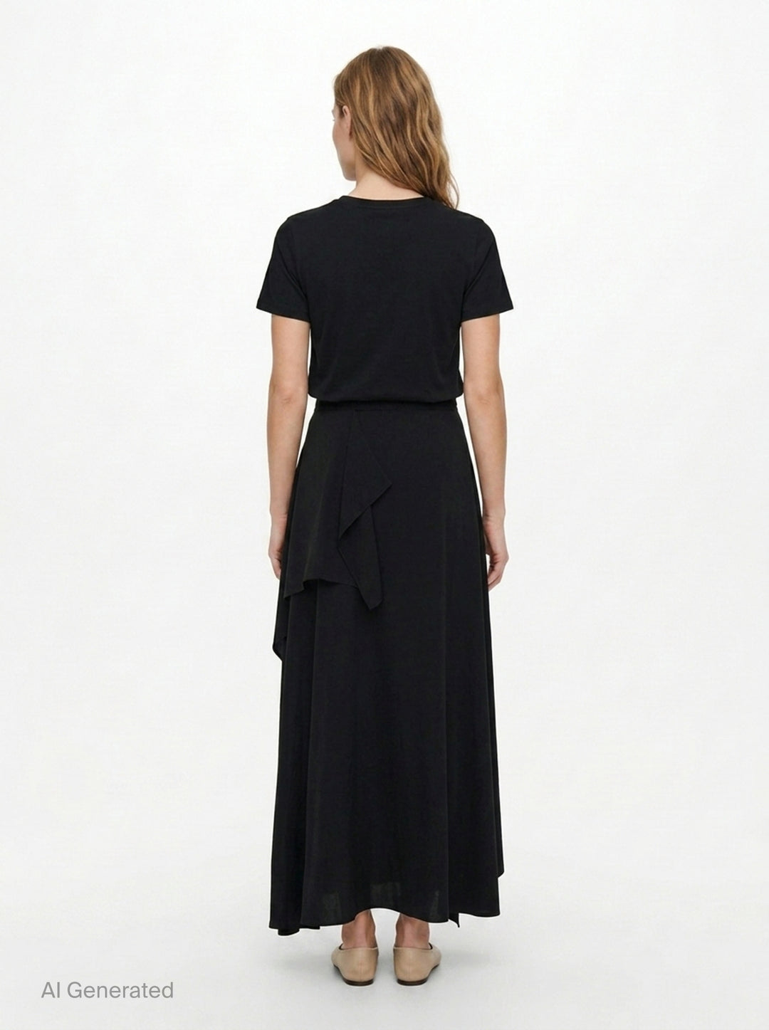 Asymmetric Drape Skirt | Y's | Club21 - back