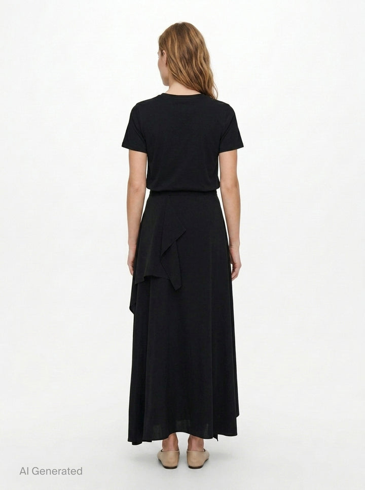 Asymmetric Drape Skirt | Y's | Club21 - back
