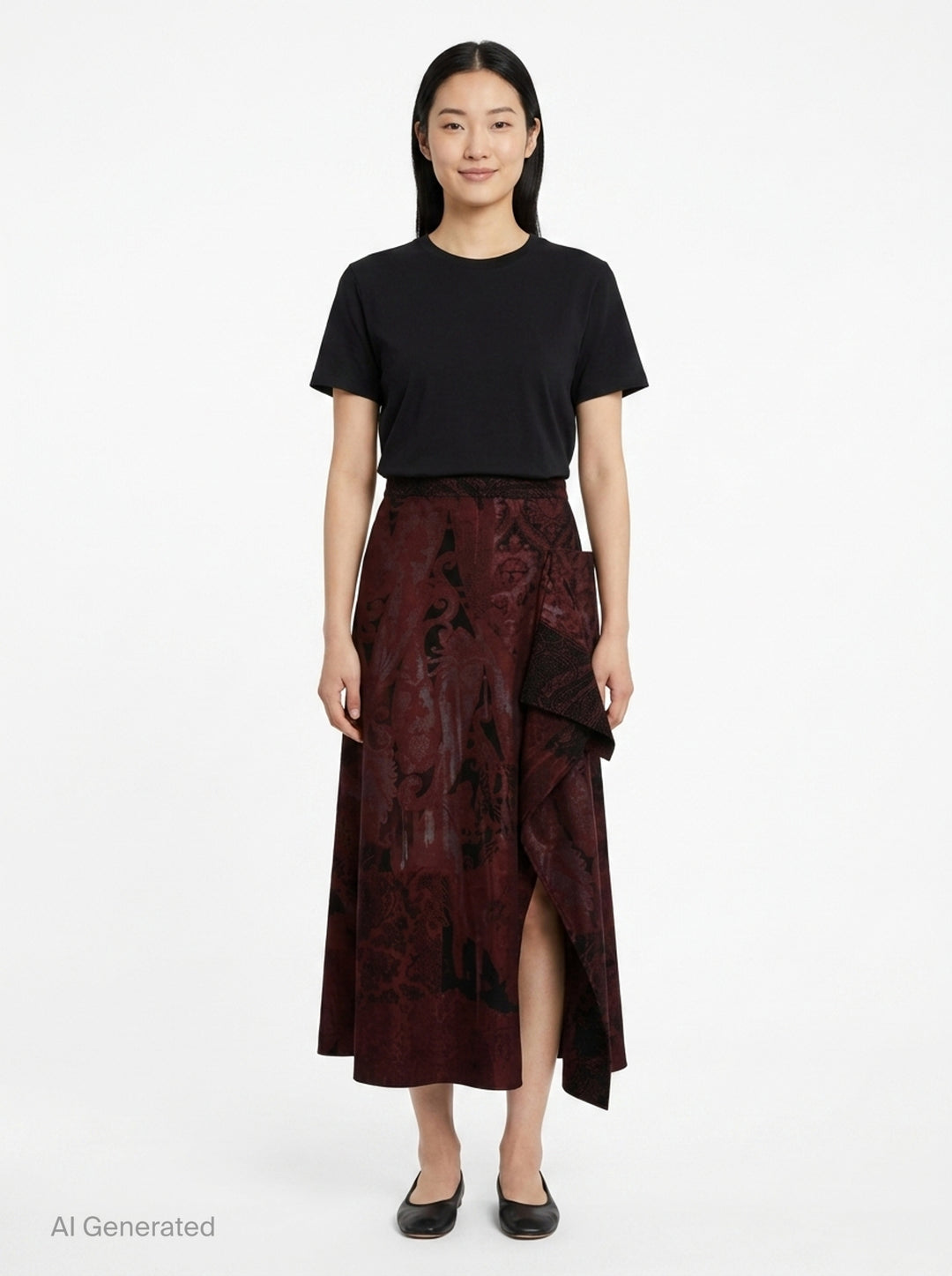 Drape Midi Skirt | Y's | Club21 - front
