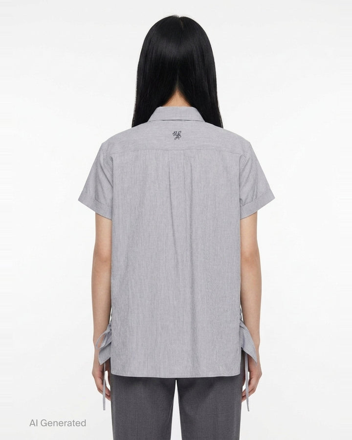 Front Gather Drawstring Blouse | Y's | Club21 - back